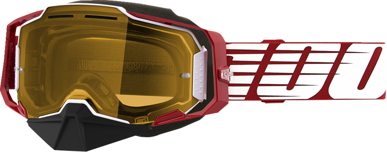 100% Armega Snow Goggle - Oversized Deep Red