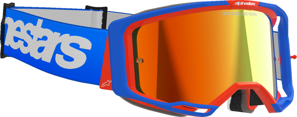 Alpinestars Vision 8 Goggle - Wordmark - Blue/Orange