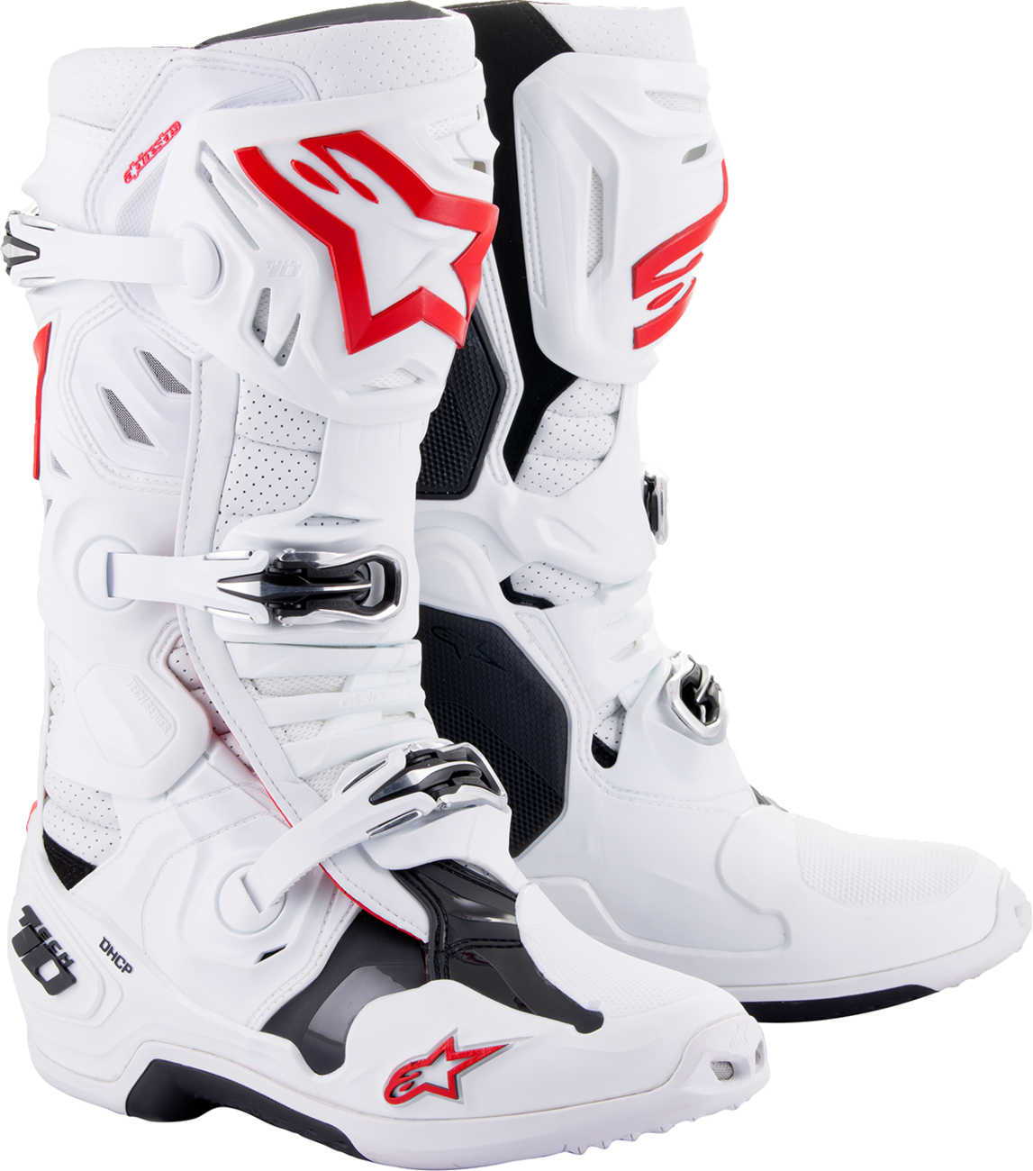 Adult - Alpinestars Tech 10 Supervented Boots - White/Red