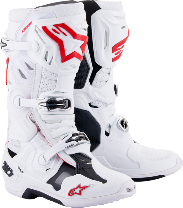 Adult - Alpinestars Tech 10 Supervented Boots - White/Red