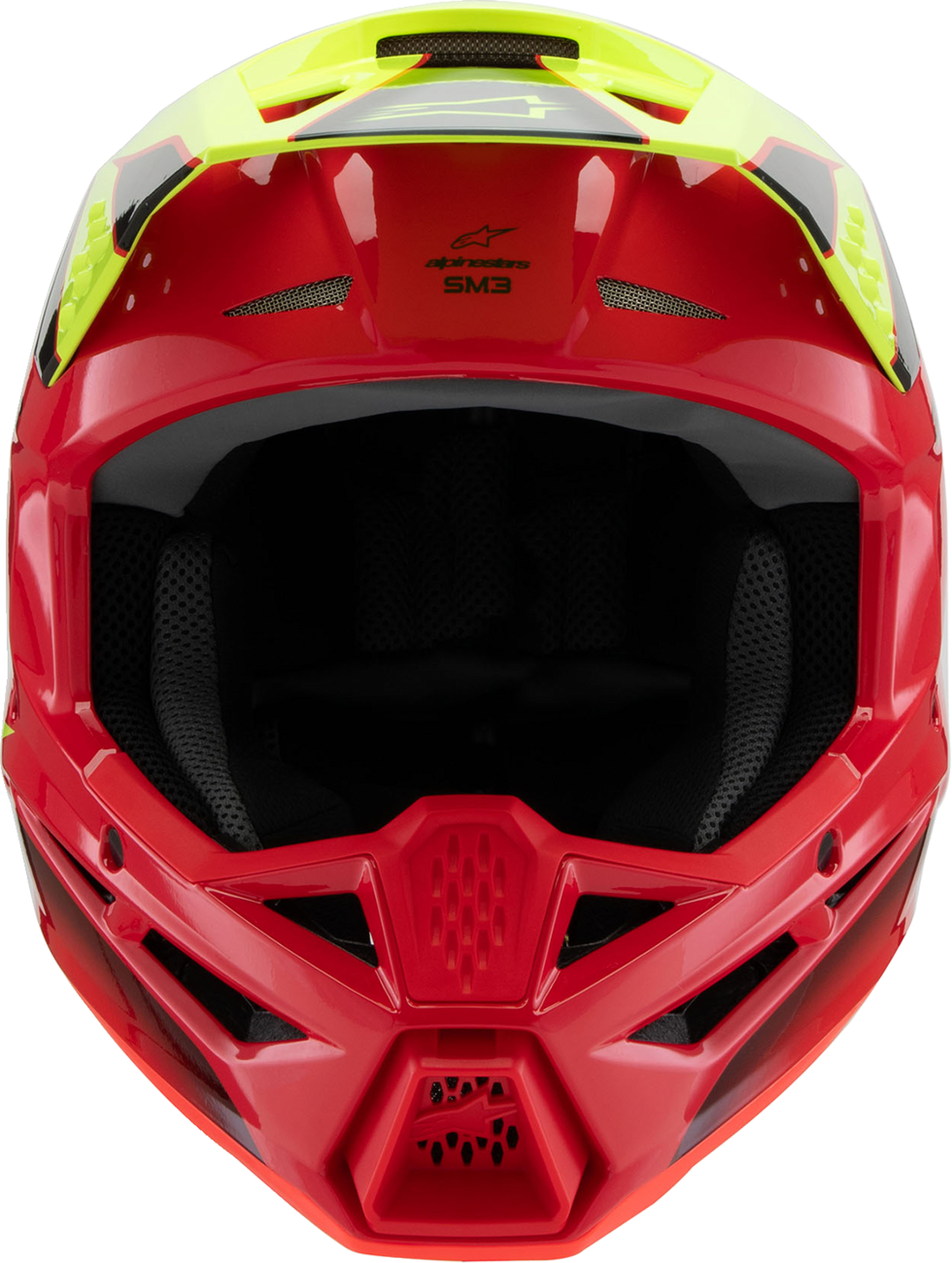 Youth - Alpinestars SM3 Fray Helmet - Gloss Red/Yellow Fluo/Black