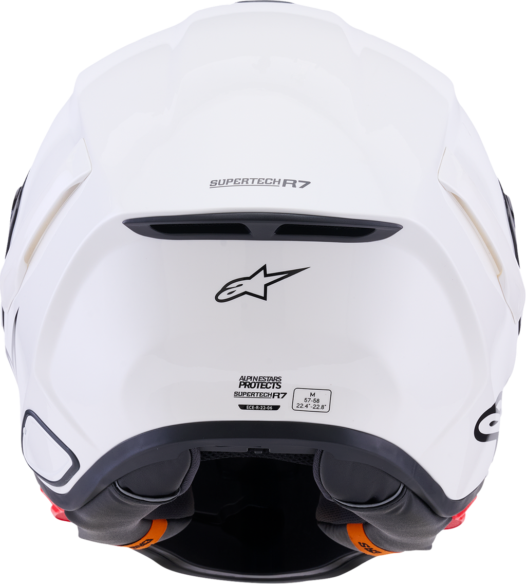 Adult - Alpinestars Supertech R7 Helmet - Gloss White