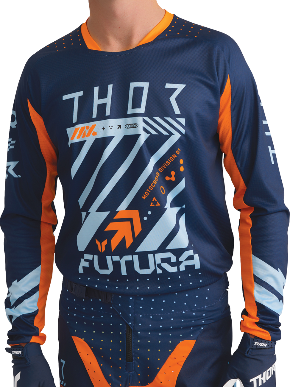 Adult - Thor Launchmode Futura Jersey - Navy/Orange