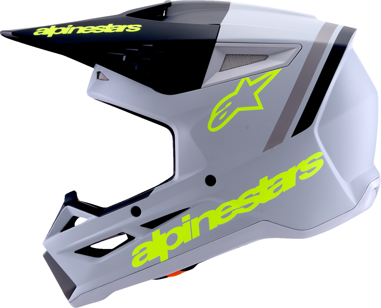 Adult - Alpinestars SM3 Radium Helmet - Matte Gray/Black/Yellow Fluo
