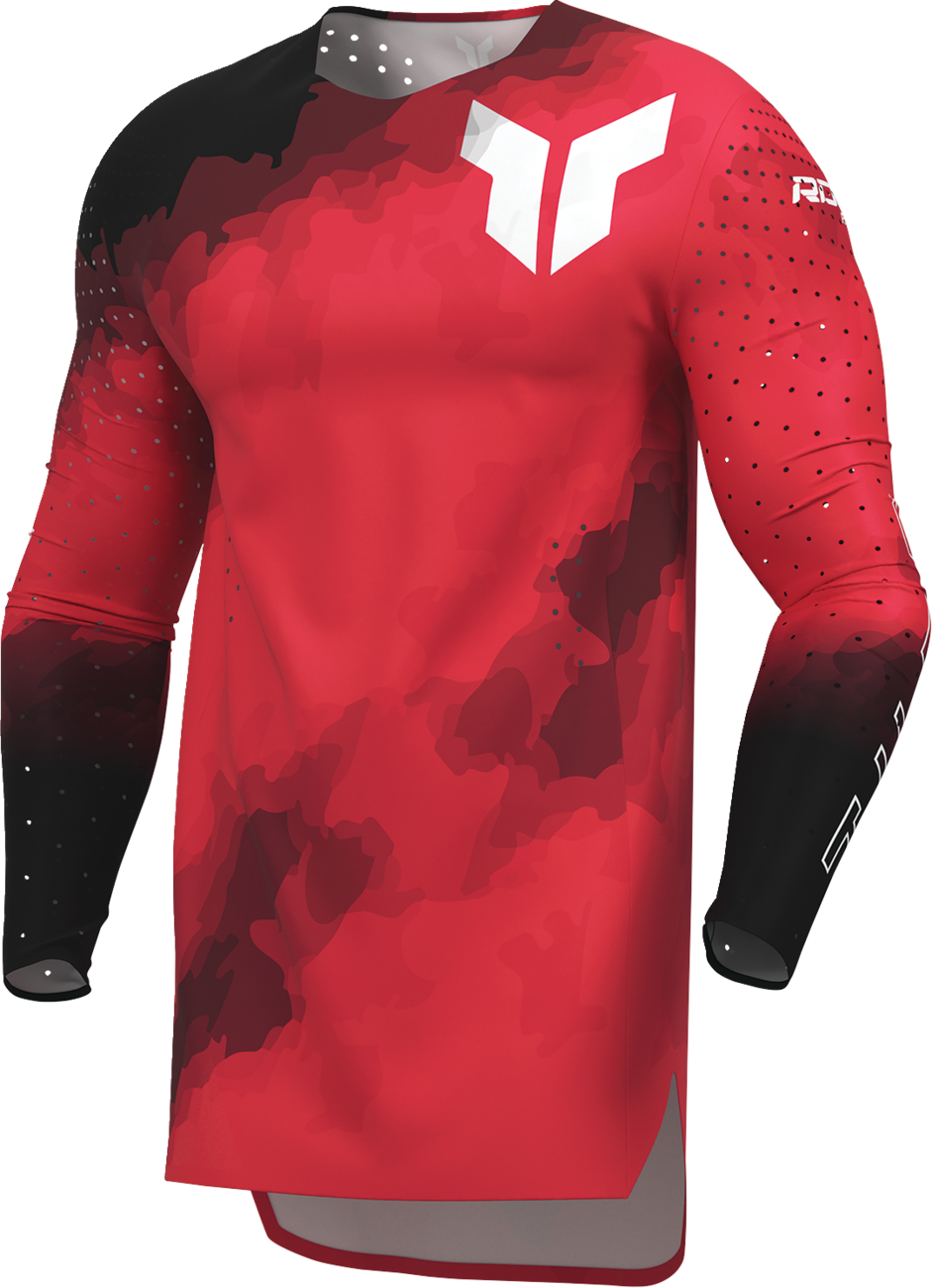 Adult - Thor Sportmode Carbon Jersey - Black/Red