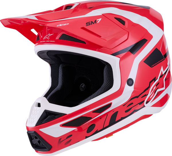 Adult - Alpinestars SM7 Deed Helmet - Gloss Red/Black/White