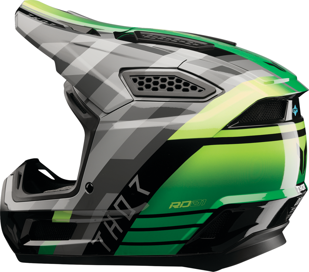 Adult - Thor Fleet Camber Helmet - Black/Green