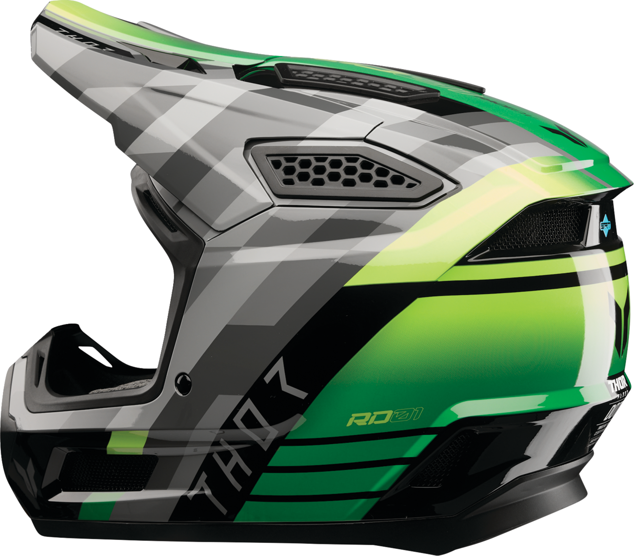 Adult - Thor Fleet Camber Helmet - Black/Green