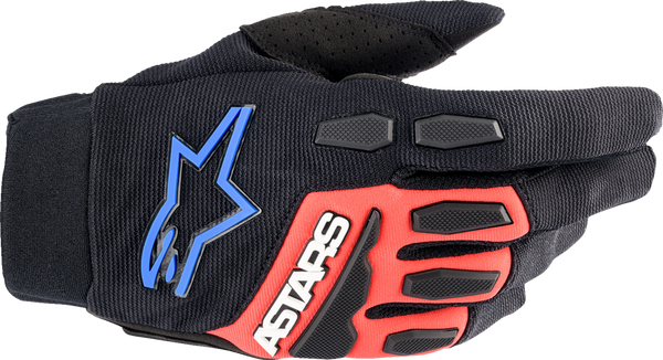 Adult - Alpinestars Full Bore XT Gloves - Black/Bright Red/Blue