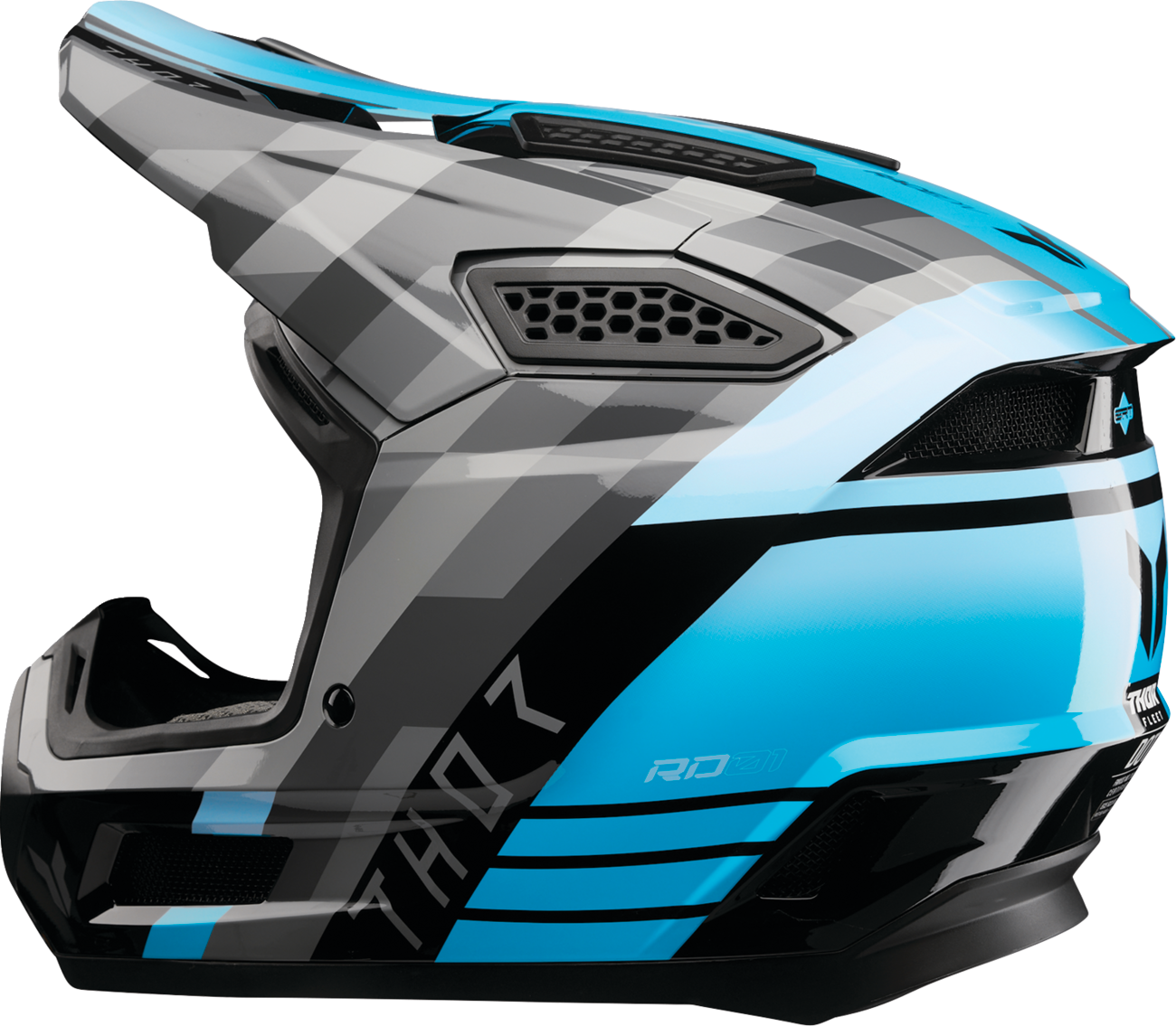 Adult - Thor Fleet Camber Helmet - Black/Teal