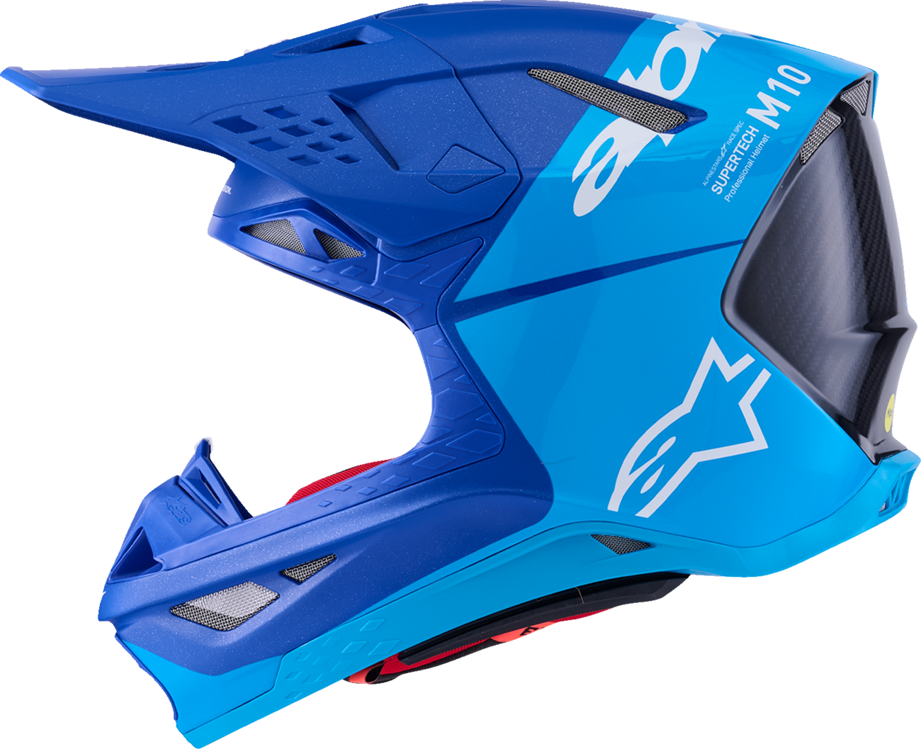 Adult - Alpinestars Supertech M10 Flood MIPS® Helmet - Blue/Black Carbon