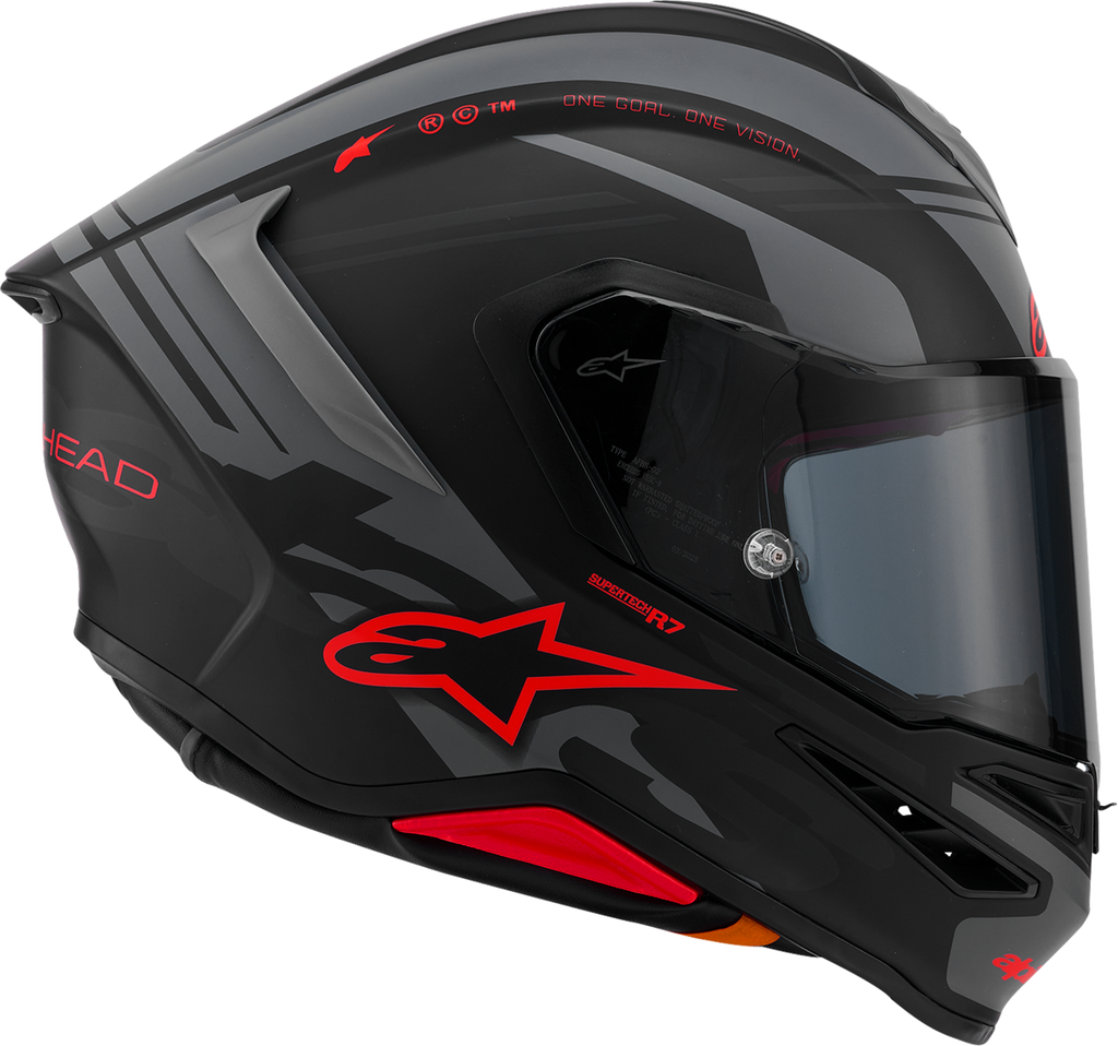 Adult - Alpinestars Supertech R7 A-Core Helmet - Matte Black/Gray/Red