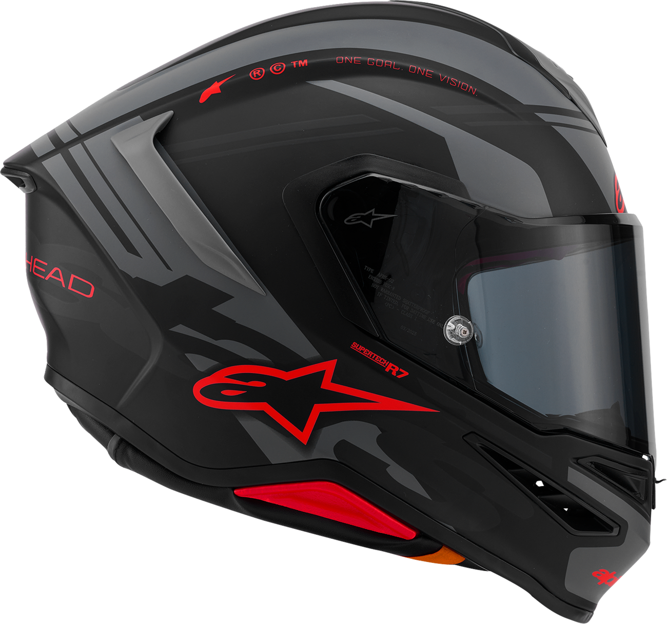 Adult - Alpinestars Supertech R7 A-Core Helmet - Matte Black/Gray/Red
