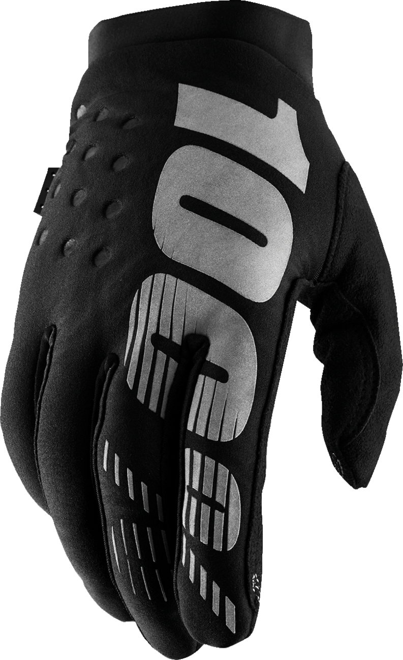 Adult - 100% Women's Brisker Gloves - Black/Gray