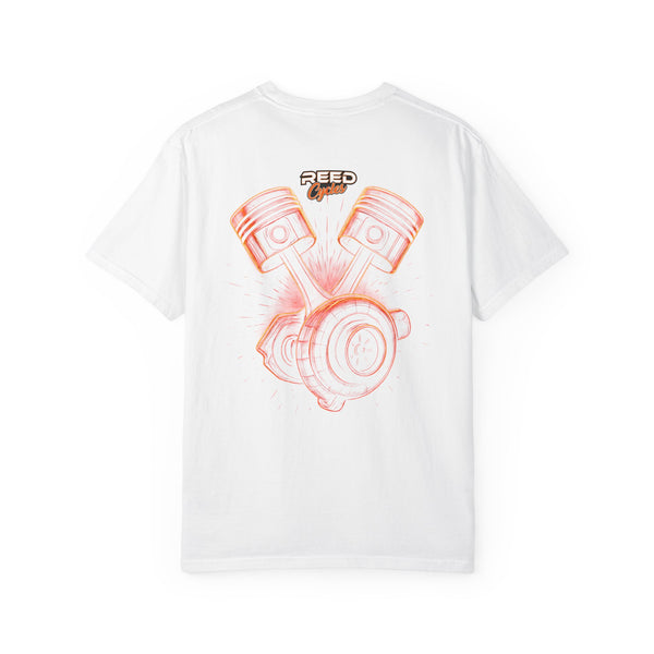 Reed Cycles Boosted Fire Pistons Tee