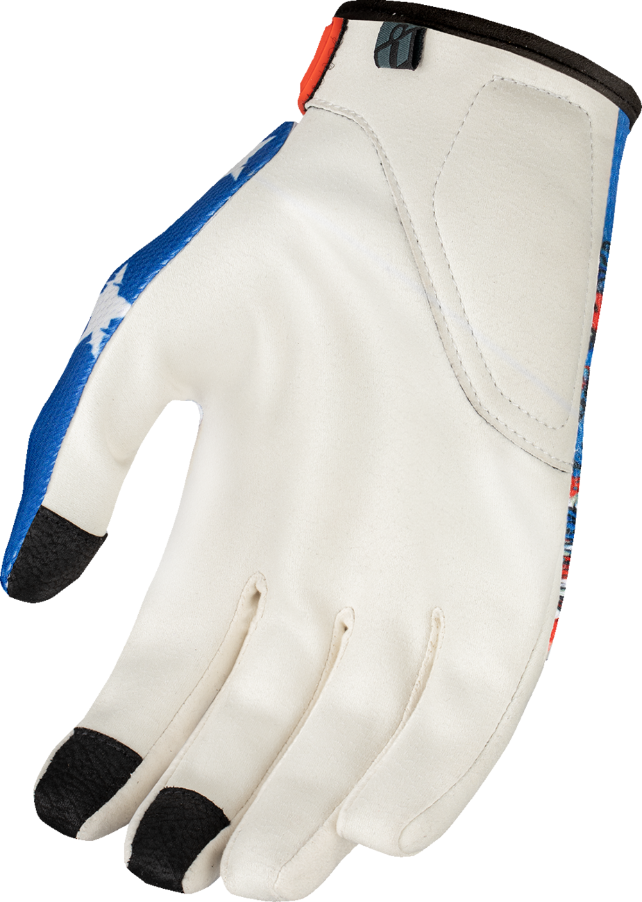 Adult - Icon Hooligan American Basstard™ Gloves - Blue