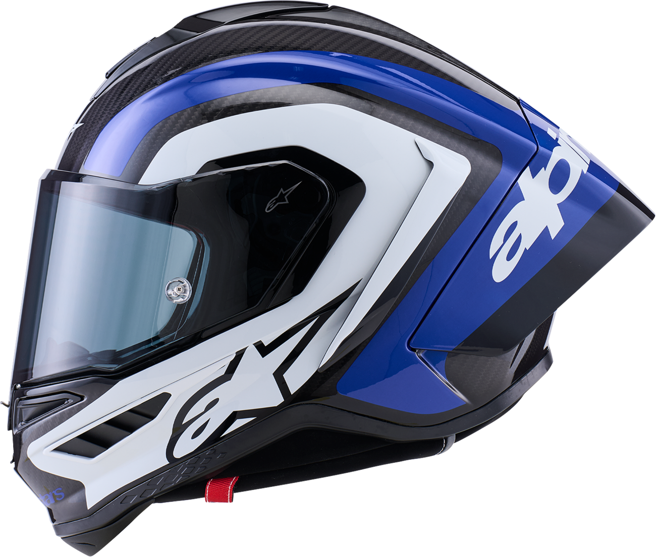 Adult - Alpinestars Supertech R10 Arius Helmet - Gloss Black/White/Blue