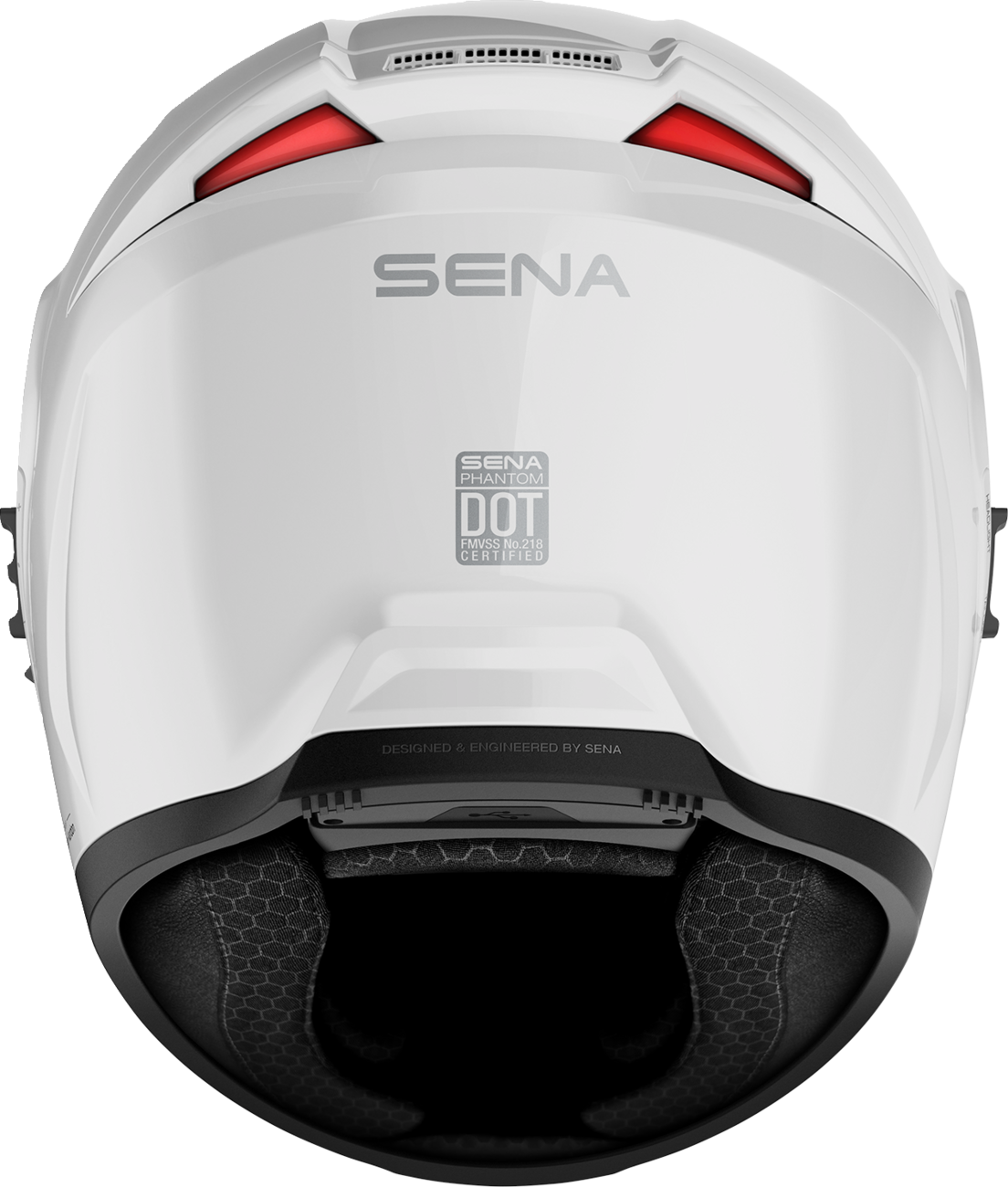 Adult - Sena Phantom Helmet - Gloss White