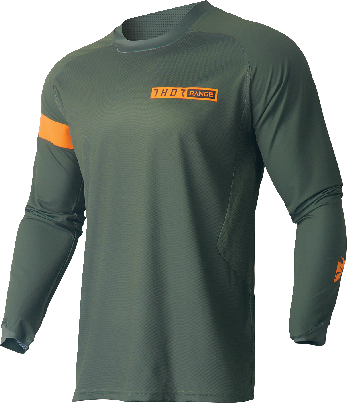 Adult - Thor Range Jersey - Army Green/Orange