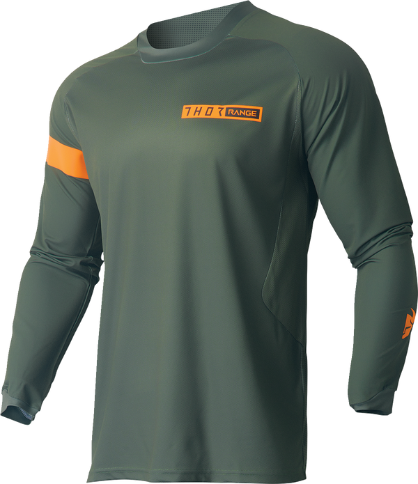 Adult - Thor Range Jersey - Army Green/Orange