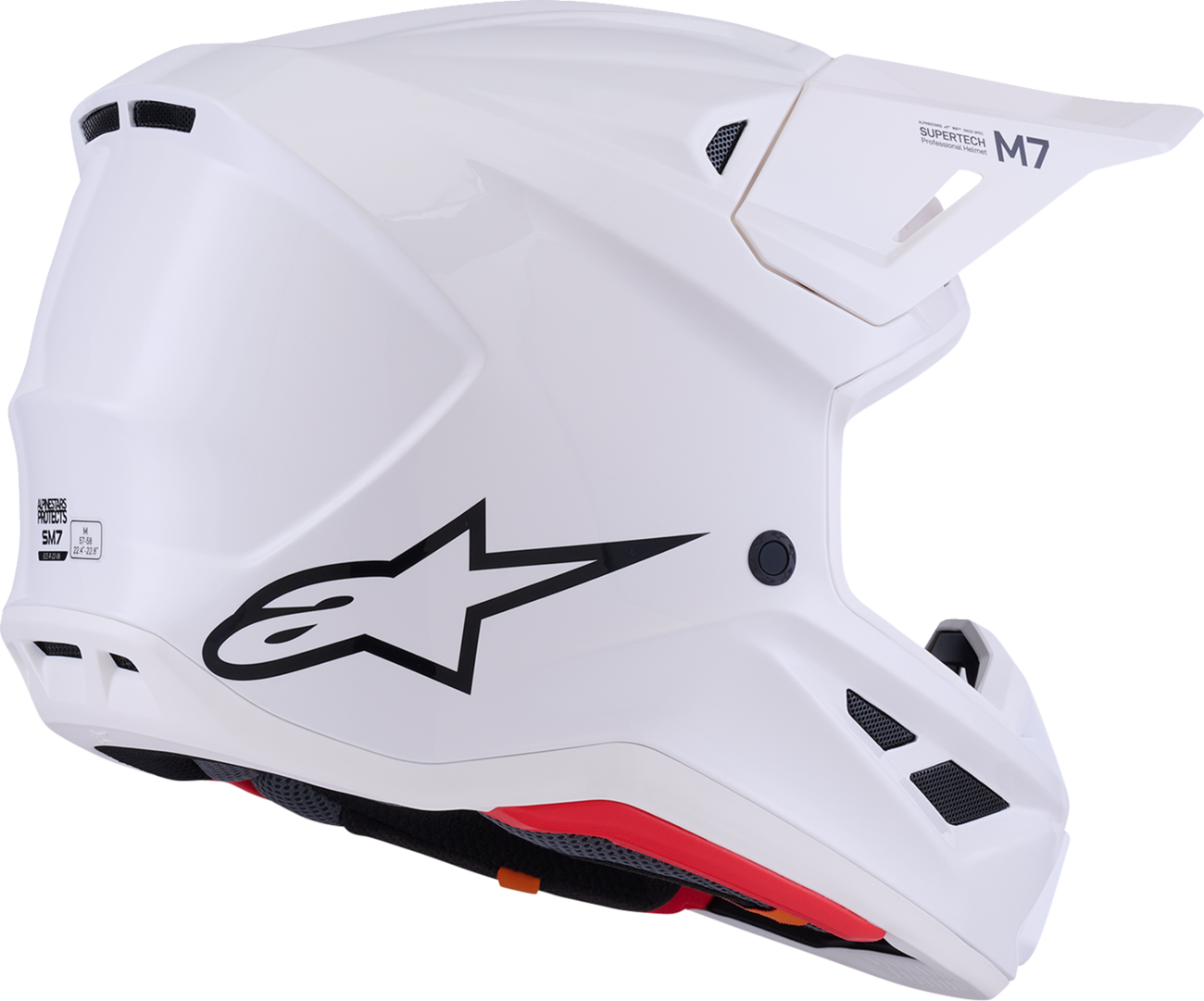 Adult - Alpinestars SM7 Solid Helmet - Gloss White