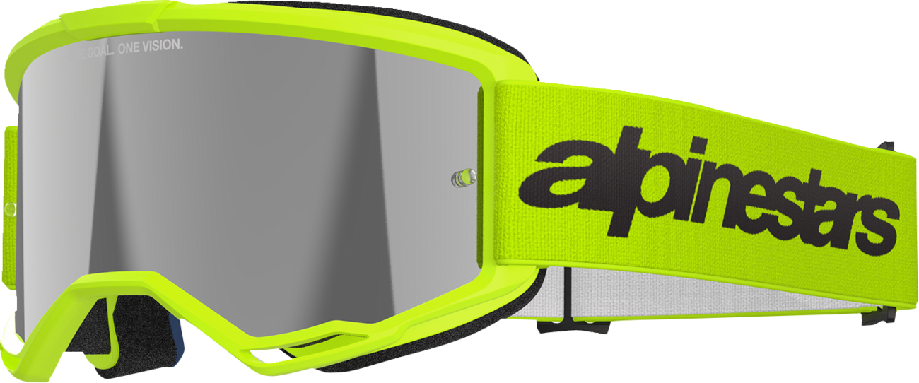 Alpinestars Vision 3 Goggle - Wordmark - Yellow Fluo
