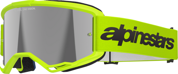Alpinestars Vision 3 Goggle - Wordmark - Yellow Fluo