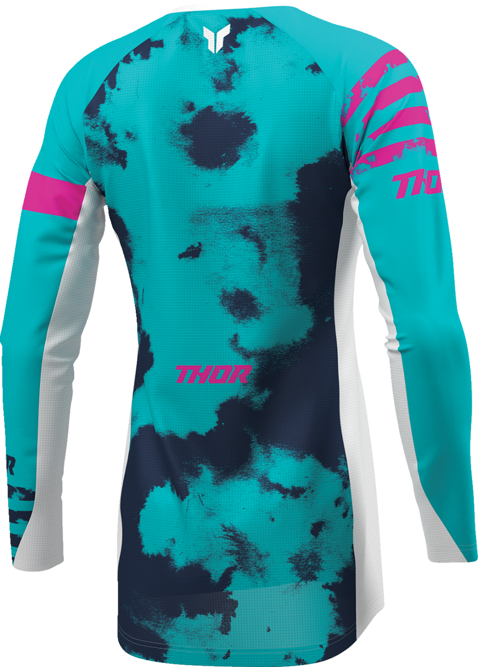 Adult - Thor Women's Launchmode Bleach Jersey - White/Aqua