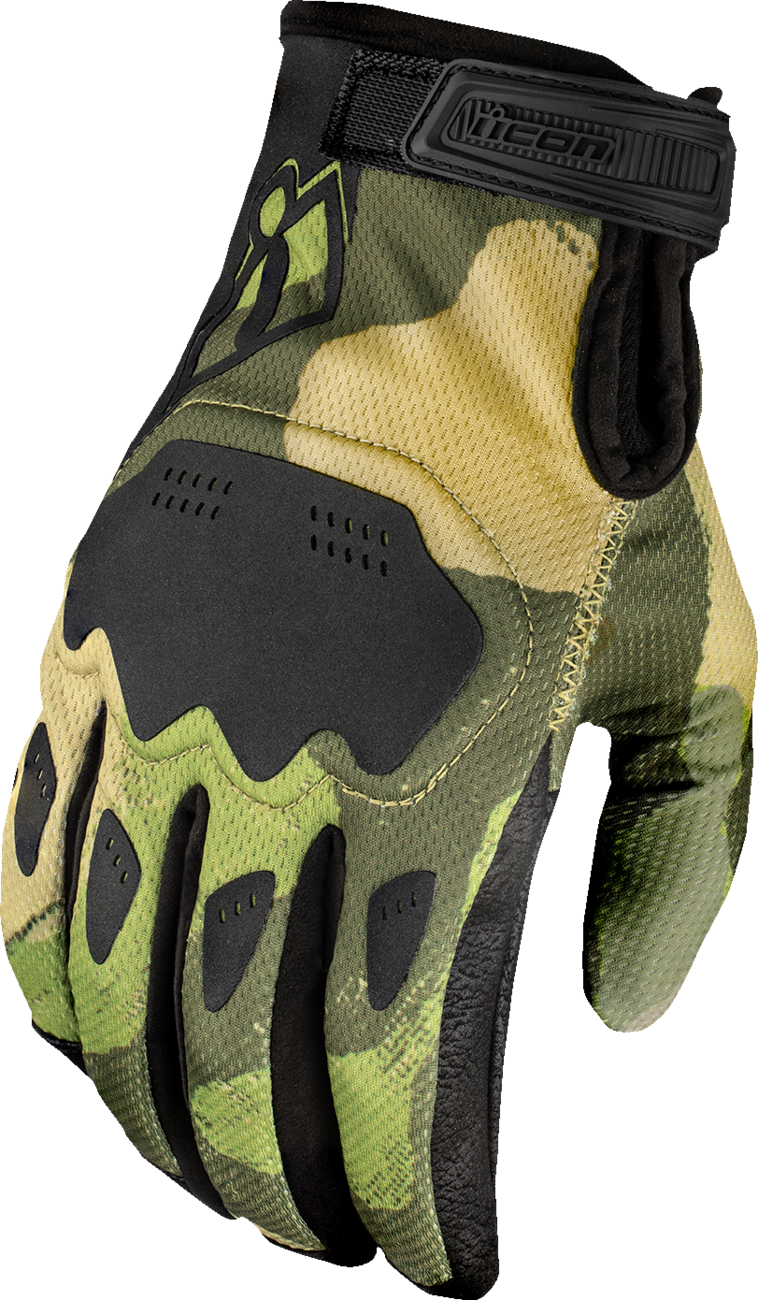 Adult - Icon Hooligan Magnacross™ Gloves - Camo Tan