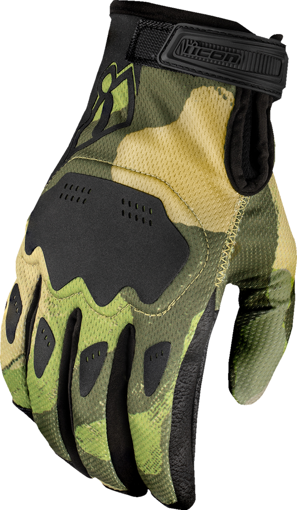 Adult - Icon Hooligan Magnacross™ Gloves - Camo Tan