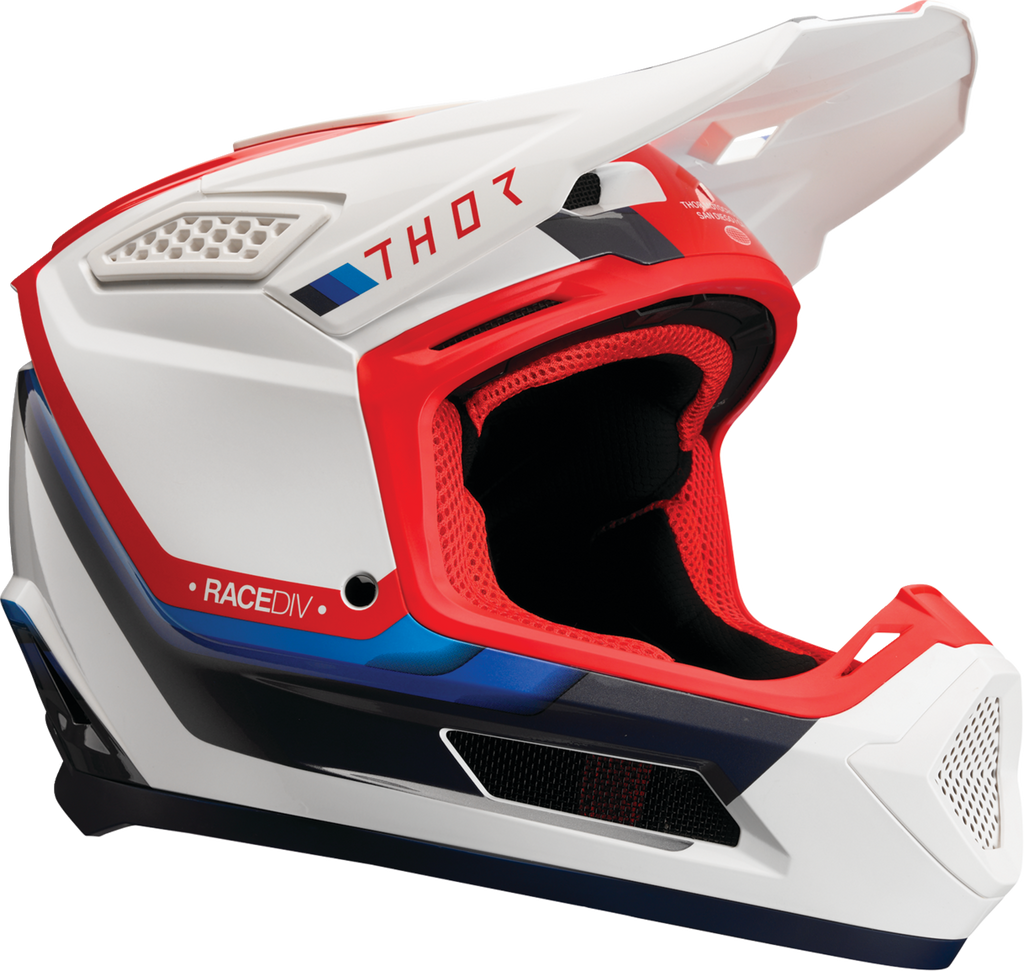 Adult - Thor Fleet Defy Helmet - White/Red/Blue