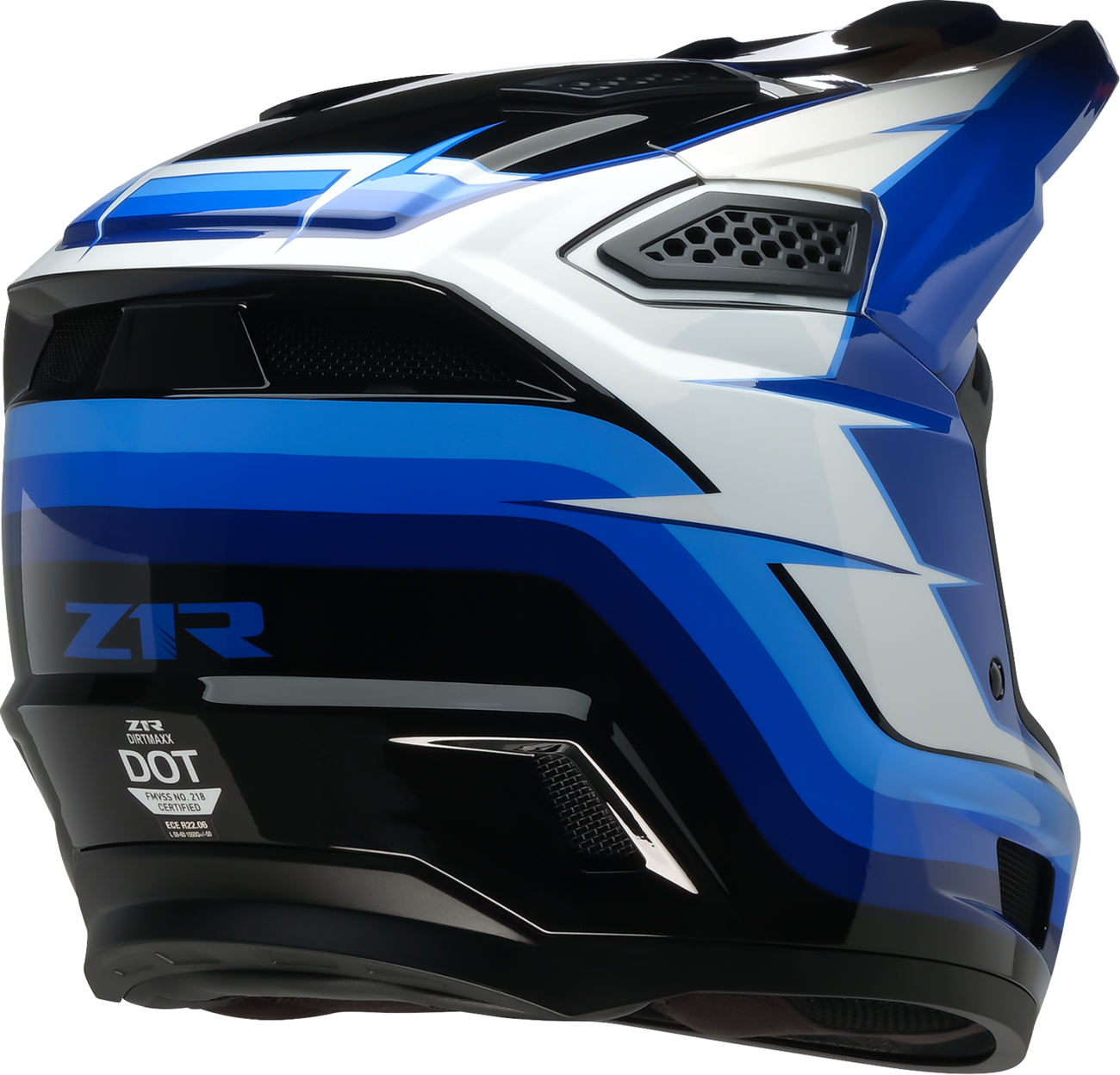Adult - Z1R Dirt Maxx Vortex Helmet - Blue/White