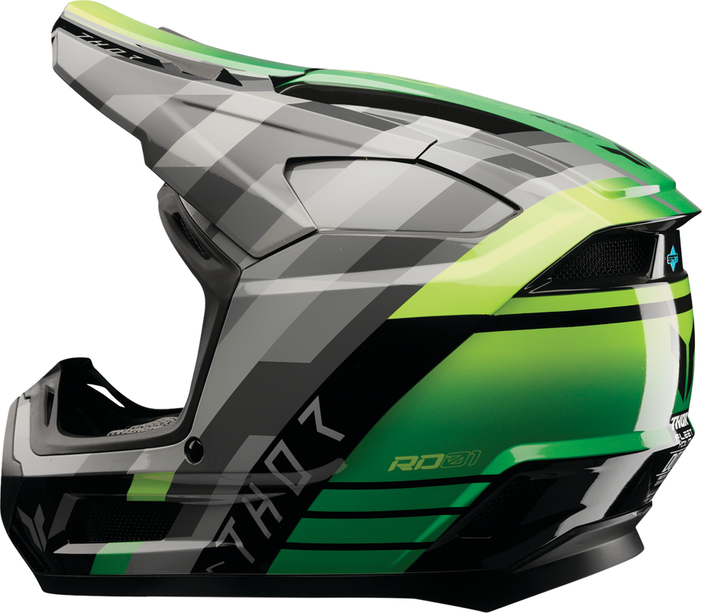 Youth - Thor Fleet Camber Helmet - Black/Green