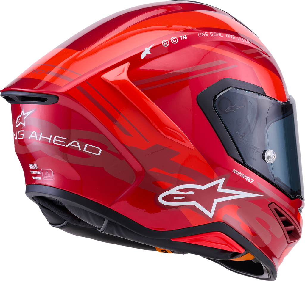 Adult - Alpinestars Supertech R7 A-Core Helmet - Gloss Red/White