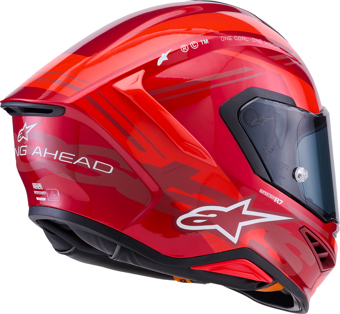 Adult - Alpinestars Supertech R7 A-Core Helmet - Gloss Red/White