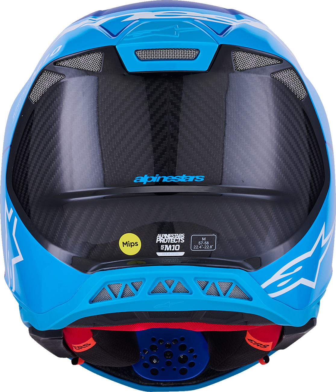 Adult - Alpinestars Supertech M10 Flood MIPS® Helmet - Blue/Black Carbon