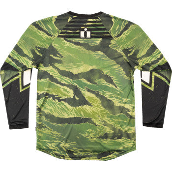 Icon | Tiger’s Blood | Adult MX Jersey | Green Camo | Large