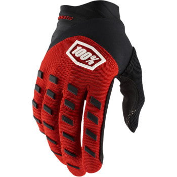 100% | Airmatic | Youth MX/MTB Gloves | Red/Black | Large