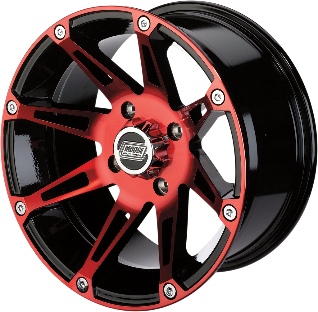 Moose 387X Wheel - Anodized Red/Black