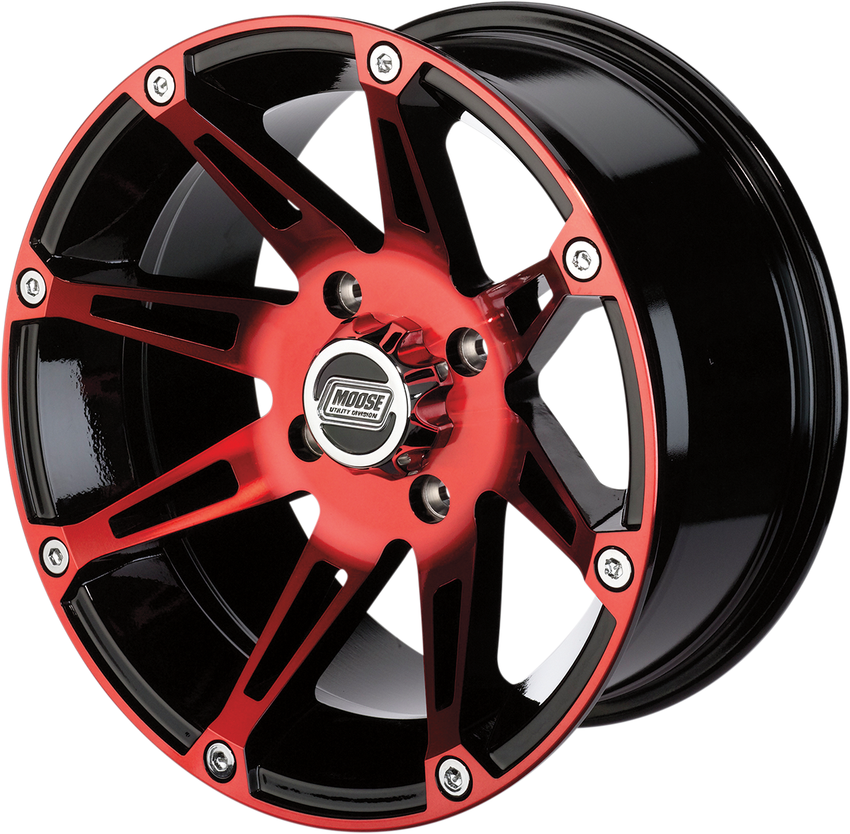 Moose 387X Wheel - Anodized Red/Black