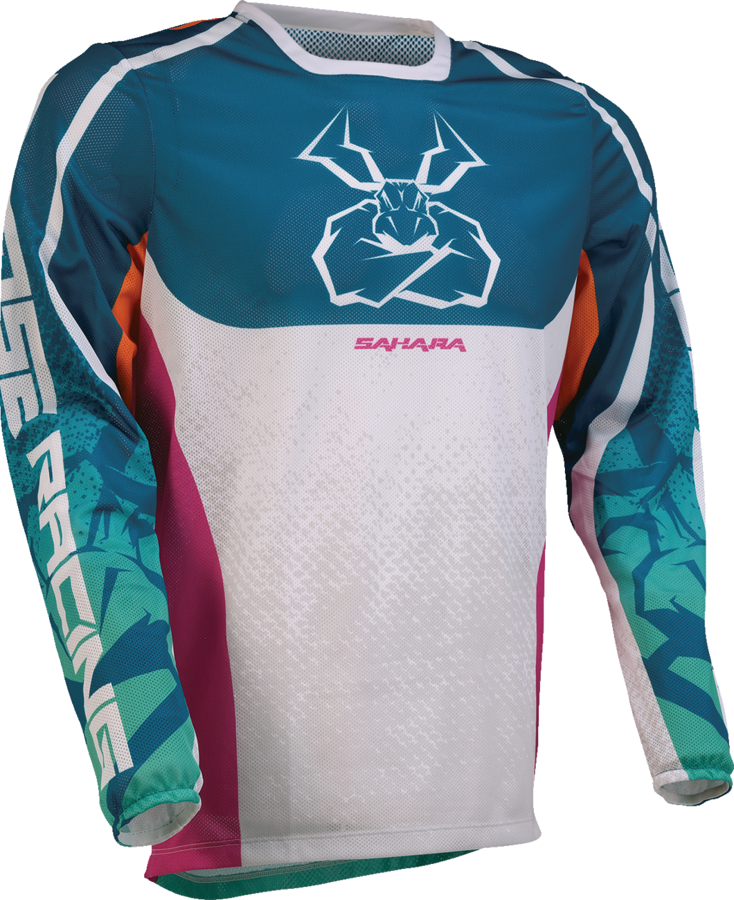 Adult - Moose Sahara Jersey - Teal/Orange/Pink