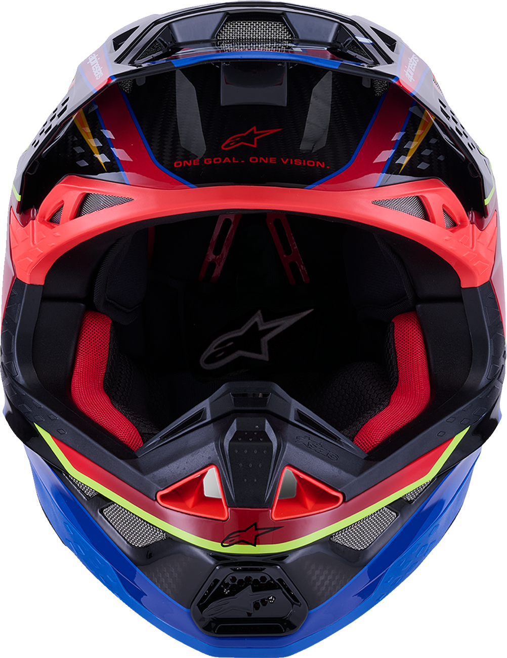 Adult - Alpinestars Supertech M10 Era MIPS® Helmet - Gloss Blue/Red/Yellow Fluo
