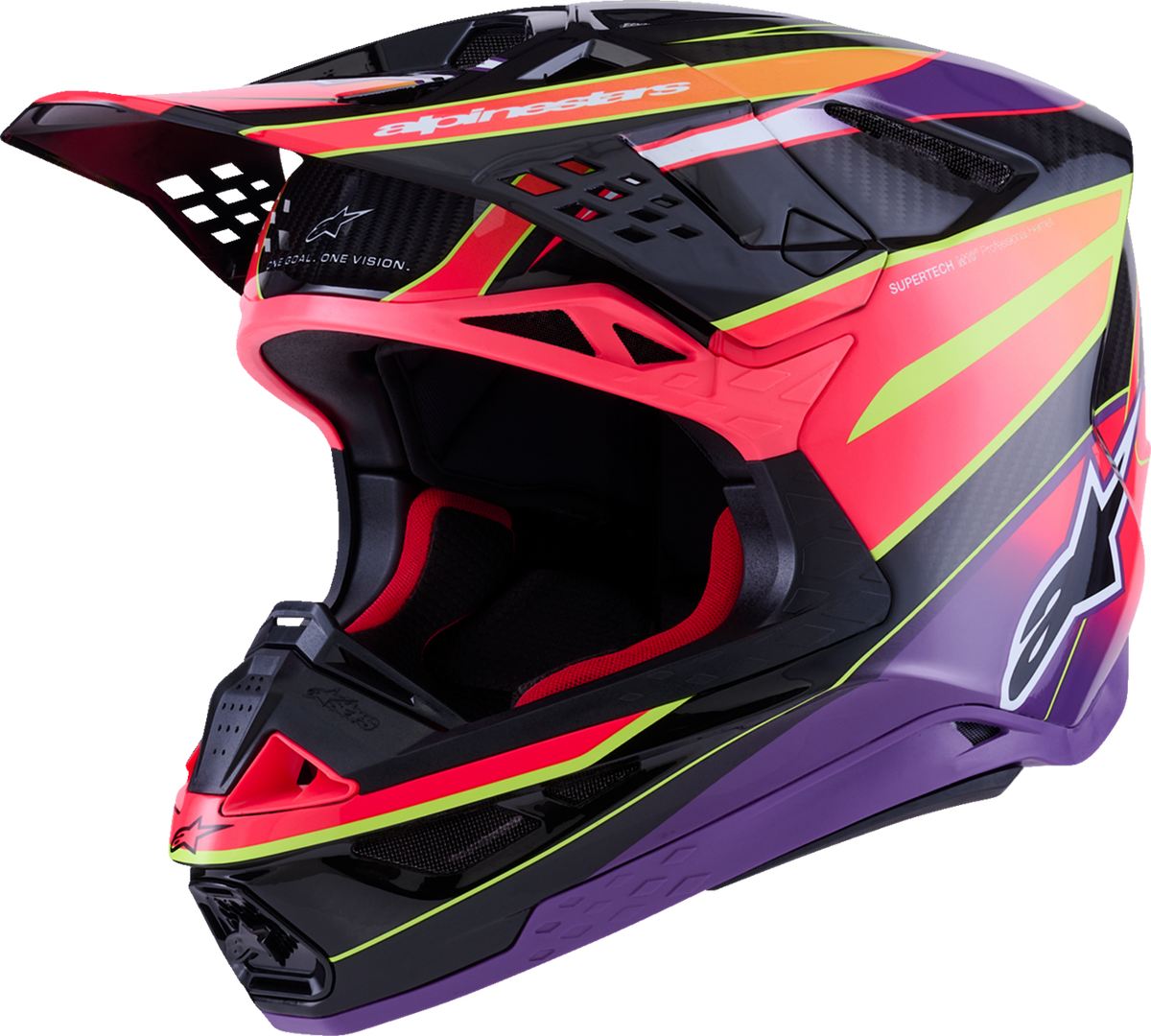 Adult - Alpinestars Supertech M10 Era MIPS® Helmet - Gloss Pink/Violet/Yellow Fluo