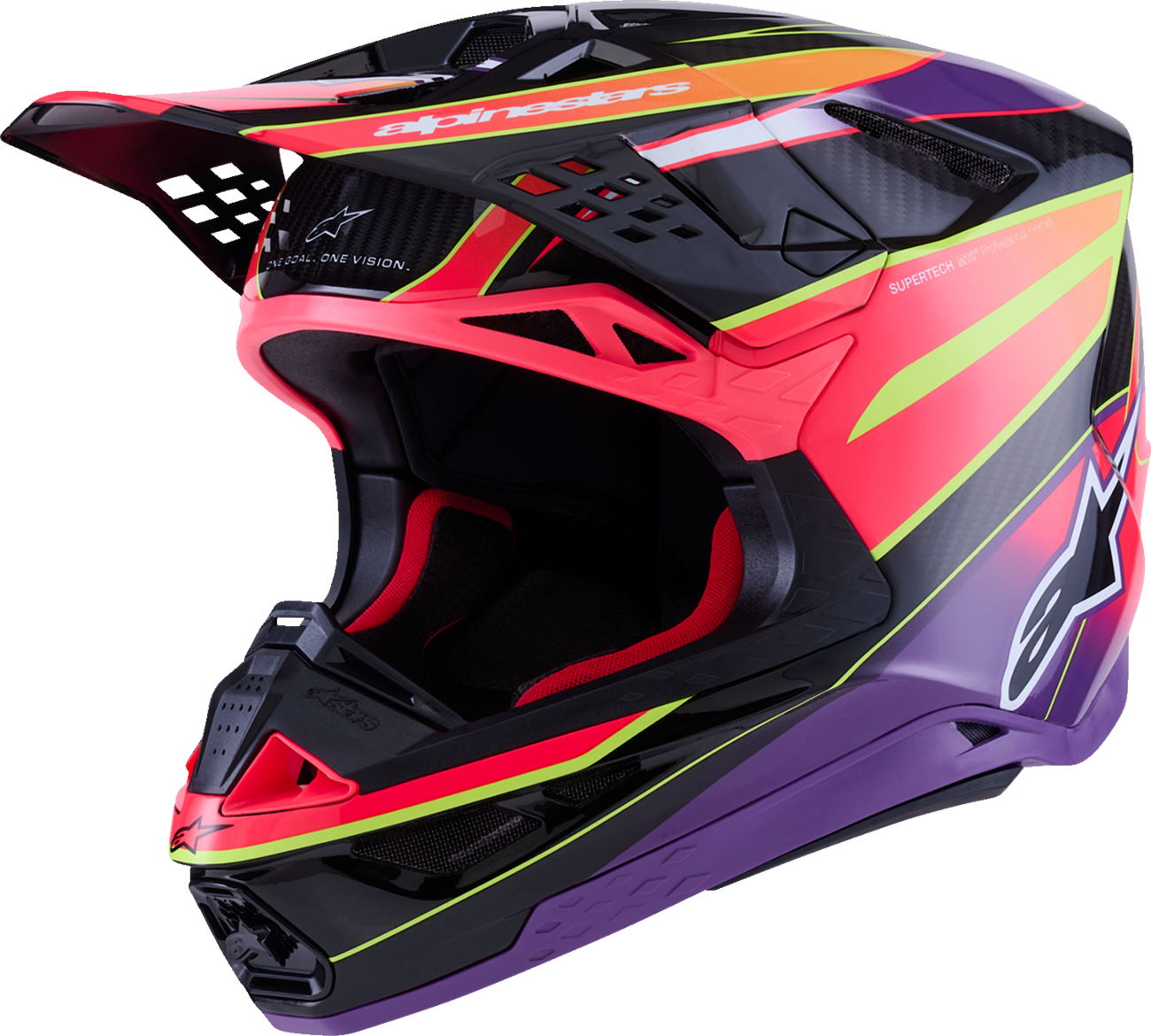 Adult - Alpinestars Supertech M10 Era MIPS® Helmet - Gloss Pink/Violet/Yellow Fluo