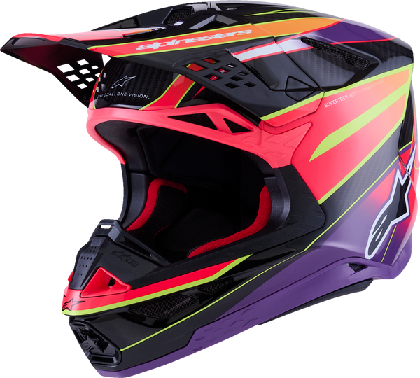 Adult - Alpinestars Supertech M10 Era MIPS® Helmet - Gloss Pink/Violet/Yellow Fluo