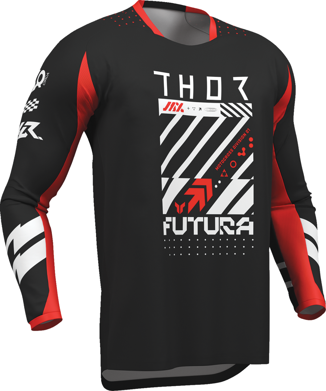 Adult - Thor Launchmode Futura Jersey - Black/Red