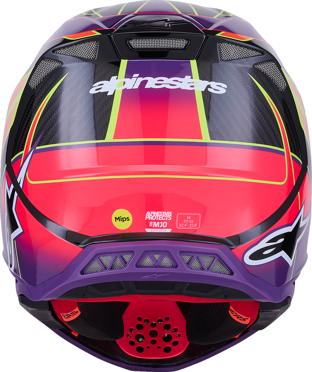 Adult - Alpinestars Supertech M10 Era MIPS® Helmet - Gloss Pink/Violet/Yellow Fluo