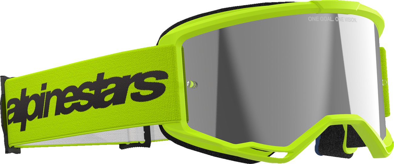Alpinestars Vision 3 Goggle - Wordmark - Yellow Fluo