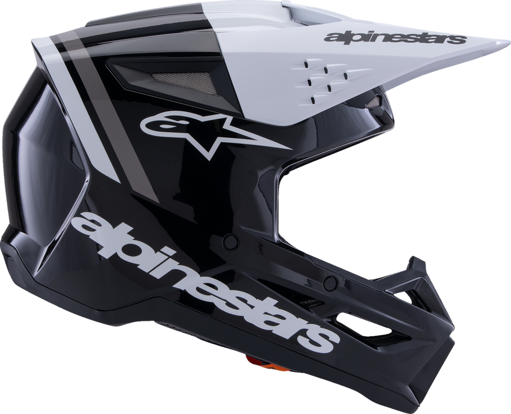 Adult - Alpinestars SM3 Radium Helmet - Gloss Black/White/Gray