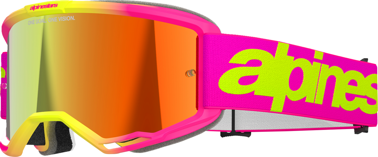 Alpinestars Vision 5 Goggle - Wordmark - Pink/Yellow Fluo